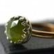 Forest Green Gemstone Ring, Vesuvianite Ring, Natural Gemstone Jewelry, 14K Gold Fill Ring, Green and Gold Jewelry
