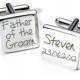 A2WED010 Father Of The Groom Personalised Cufflinks (ss)
