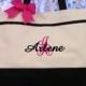 5 Personalized Tote Bags monogrammed with 1-large initial & 1-name