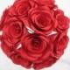 Dozen Red Paper Roses. Paper Flowers That Last Forever. Handmade Bouquet. ANY COLOR Available. Custom Orders WELCOME.