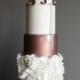 Copper Couture Wedding Cake