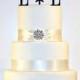 Winter Wedding Snowflake Monogram Wedding Cake Topper in Any Letters A B C D E F G H I J K L M N O P Q R S T U V W X Y Z