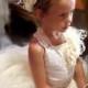 Vintage Ivory Lace Flower Girl Dress, Wedding Flower Girl  Dress  All Sizes Girls