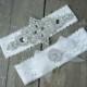 Elegant Rhinestone Wedding Garter Set  Bridal Garter Set  Custom Fit