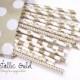 Gold Straws -GOLD Paper Party Straws Wedding, Shower, or any Celebration -Gold Chevron, polkadot and stripes multipack, 25 pcs *Gold Decor