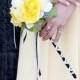 ROMANTIC RUFFLES Flower Wand For Bridesmaids or Flowergirl or Toss Bouquet