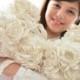 Fabric Bouquet - Medium Size - Pure Cream - Bridesmaid Bouquets, Fabric Flowers, Fabric Bouquet, Heirloom Bouquet, Pure Ivory, Off White