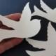 Wedding Doves Large 3.75 inch White Card Stock Doves Wedding Birds Paper Cut Outs Die Cuts Scrapbook Wish Tags Wedding Decoration Set of 25