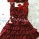 Valentine's Girls Dress- Burgundy Lace Dress set, Dark red dress,baby girls dress,Birthday outfit, flower girl dress,Burgundy dress, Holiday
