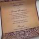 Fairytale Wedding Invitation, vintage medieval, fabric scroll, pewter and wine, castle wedding invitation, set of 10