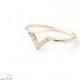 14k Diamond solid golden V band ring, engagement ring, wedding ring, diamond ring, Handmade