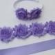 Lavender dress sash flower girl headband lavender plastic headband lavender wedding headband lavender dress sash matching girls headband