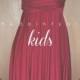KIDS Wine red Flower Girl Convertible Dress Infinity Dress Multiway Dress Wrap Dress Twist Dress Octopus Dress