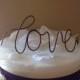 Custom Cake Topper - Love, Wedding Cake Topper, Mr & Mrs,Wire Cake Topper, Personalized Cake Topper, Love