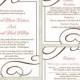 DIY Wedding Invitation Template Set Editable Word File Instant Download Elegant Printable Invitation Pink Wedding Invitation Pink Invitation