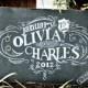Personalized Wedding Chalkboard Sign - Wedding Reception Chalk Art Sign - Customized With Bride And Groom Names And Wedding Date