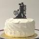 Mr and Mrs Silhouette Cake Topper Monogram Personalized Silhouette Wedding Cake Topper Bride and Groom Cake Topper