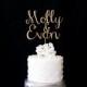 Custom Name & Name Wedding Cake Topper-Gold