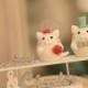 cat and kitty Wedding Cake Topper---k820