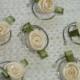 Cream Rose Hair Swirls Spins Twists Spirals Coils for Brides Ballerinas Flower Girls