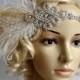 Vintage bohemian Rhinestone Headband headpiece with feathers,Great Gatsby Wedding flapper headband,1920s Bridal rhinestone hair piece, prom