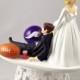 Handmade Wedding Cake Toppers NFL Themed Minnesota Vikings Unique and Humorous Cake Toppers - Perfect For Sports Loving Grooms' Cake Topper