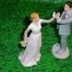 Custom Weddings High Five Bride and Groom Wedding Cake Topper Romantic Fun Couple Lovers for life Personalized Modern Funny Figurines-1
