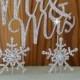 Mr and Mrs Wedding Cake topper with crystal snowflakes rhinestone silhouette cake decoration cake jewelry