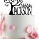 Custom Wedding Cake Topper - Personalized Monogram Cake Topper - Mr and Mrs -  Cake Decor -  Bride and Groom - Love Birds