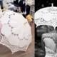 Special Offer Ivory Battenburg Lace Vintage Umbrella Parasol For Bridal Bridesmaid Wedding