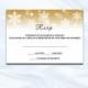 RSVP Template - Diy Gold Snowflake Wedding Enclosure Card, Printable Winter Invitation Inserts -Editable Text-Instant Download Pdf Word P151