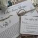 Vintage/Rustic 'Evelyn' wedding invitation/RSVP/Gift card SAMPLE- ivory  with kraft brown envelopes