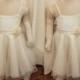 Vintage TWIN Wedding Flower Girl Christening Formal Girl's Fancy Off White Ivory Dress