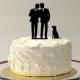 Gay Wedding Cake Topper + DOG Same Sex Cake Topper Gay Cake Topper Gay silhouette Homosexual Wedding Cake Topper For Men Gift