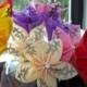 Wedding Bouquet Asian Theme Origami Kusudama Flowers With Kanji Symbol for Happiness 5 Included