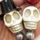 Sugar Skull Cake Topper Gothic Wedding Lapel Pin Day Of The Dead Cake Topper Bride & Groom - Rockabilly Sweeties