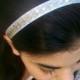 SALE Beaded Bridal Headband, Beaded Headband, White Wedding Headband, Rhinestone Bridal Headband- Crystal Hairband, Wedding Hair Accessories