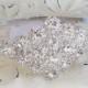 Bridal Crystal Headpiece - Diamond  Rhinestone - White Ivory Black Ribbon - Bridesmaids Gifts - Glamorous Sparkle - The Jaydy Headband II
