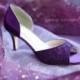 Wedding Shoes - Aubergine Shoe  Lace Shoes - Purple Shoes  Purple Lace Shoe - Purple Wedding - Arbie Goodfellow Shoes - Lace Shoe - Parisxox