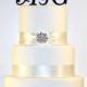 Wedding Cake Topper Monogram -  (2) 3" tall Initials & Ampersand Acrylic in Any Letters A B C D E F G H I J K L M N O P Q R S T U V W X Y Z