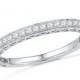 Ladies Diamond Wedding Band Made With White Gold or Sterling Silver