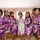 Set of 6 Bridesmaid Satin Robes, Kimono Robe, Fast Shipping from New York, Regular and Plus Size Robe
