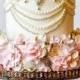 Elegant Cream, Gold And Pink Wedding Cake By Amy Cakes