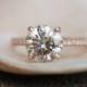 Engagement ring diamond ring 2.25ct VS2 Champagne diamond ring with natural diamond. Engagement ring by Eidelprecious