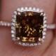 GIA Engagement ring diamond ring 3.2ct VS1 Cognac diamond ring with natural diamond. Engagement ring by Eidelprecious