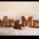 Chunky Mr and Mrs Wedding Sign Letters for Wedding Sweetheart Table, Chunky Mr and Mrs Wood Letters, Wedding Centerpiece, Mr and Mrs Signs