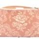 Bridesmaid Gift Makeup Bag in Vintage Dusty Rose Cosmetic Bag Floral and Ribbon Print