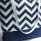 Set of 6 Chevron Tote Bags  . Navy Blue and White . Chevron Beach Bag . great bridesmaid gifts . Monogramming Available