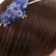 Boho Headband - Wire Wrapped Headpiece - Tiara Headband - Flower Headband - Flower Girl Headband - Flower Girl Headpiece - Blue Headband
