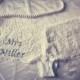 Personalised Wedding Ivory Lace Knickers with Blue Diamante. Bridal Underwear Wedding Gift. Honeymoon Lingerie